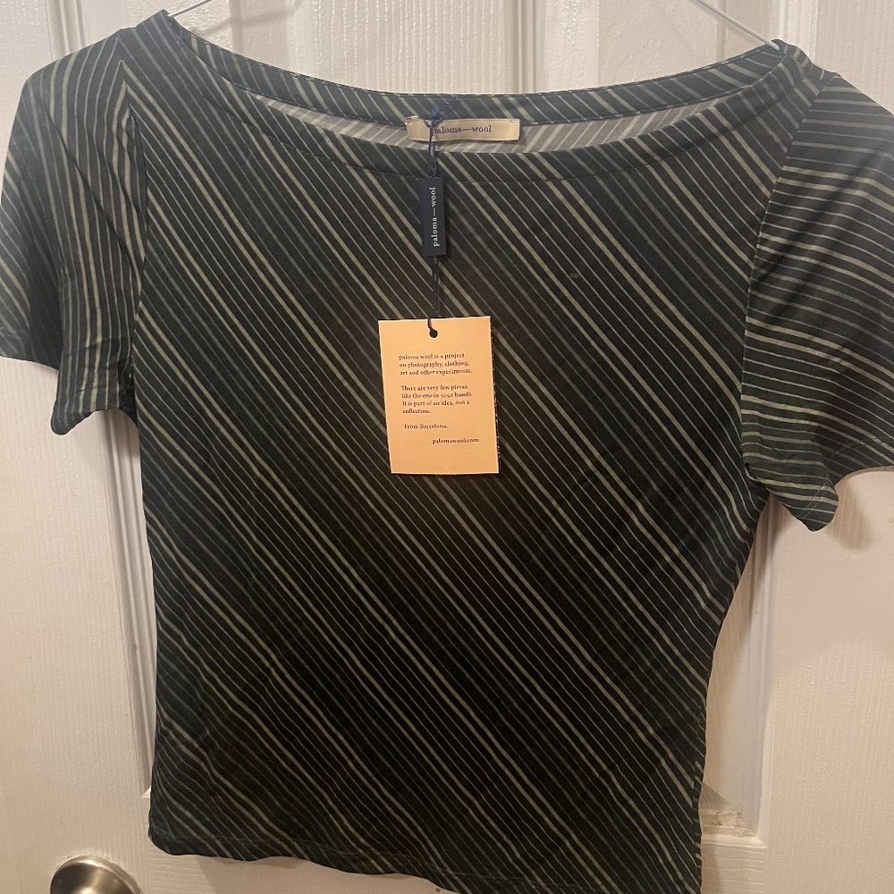 Paloma Wool Striped Grey Top